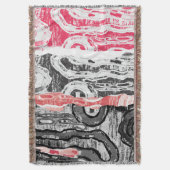 Throw Blanket – Friction Lands Abstract Design スローブランケット (正面縦)