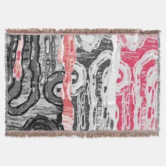 Throw Blanket – Friction Lands Abstract Design スローブランケット (正面)