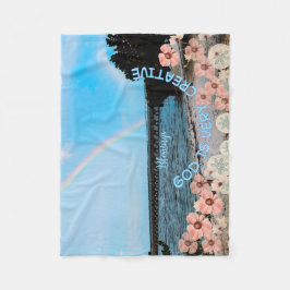Throw Blanket " God is Very Creative" フリースブランケット