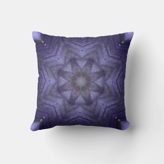 Throw Cushion Purple Pattern Design クッション (裏面)