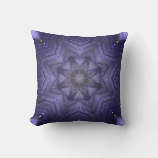 Throw Cushion Purple Pattern Design クッション (正面)