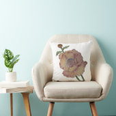 Throw Cushion Watercolour Pencil Flower クッション (椅子)