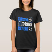 Throw Horseshoes Drink Beer Repeat Tシャツ (正面)