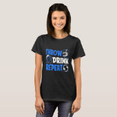 Throw Horseshoes Drink Beer Repeat Tシャツ (正面フル)