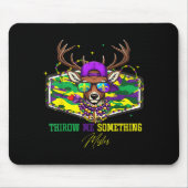Throw Me Soing Mister Mardi Gras Deer Beads Fleur マウスパッド (正面)