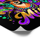 Throw Me Soing Mister Mardi Gras Deer Design  ポスター (角)