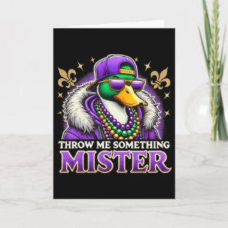 Throw Me Something Mister Mardi Gras Duck Festival カード