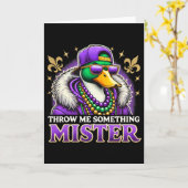 Throw Me Something Mister Mardi Gras Duck Festival カード (黄色い花)