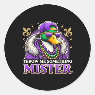 Throw Me Something Mister Mardi Gras Duck Festival ラウンドシール