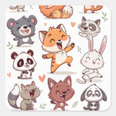 Throw Pillow スクエアシール (正面)