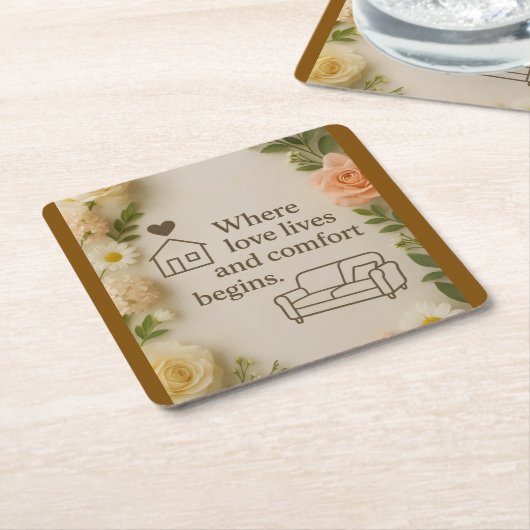 Throw Pillow スクエアペーパーコースター (アングル)