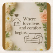 Throw Pillow スクエアペーパーコースター (正面)