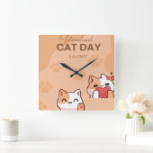 Throw Pillow スクエア壁時計 (ホーム)