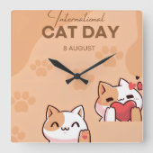 Throw Pillow スクエア壁時計 (正面)