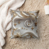 Throw Pillow – 高級 アラバスター ホワイト セレスチャル クッション (ブランケット)