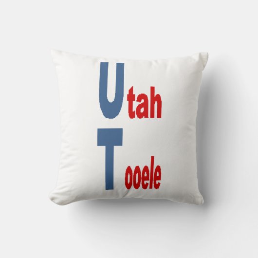 Throw Pillow 16x16  UTAH  TOURISM クッション (正面)
