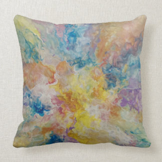 Throw Pillow - abstract colorful multi-colored fun クッション