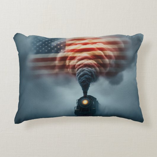Throw Pillow-All Aboard the Freedom Train アクセントクッション (正面)