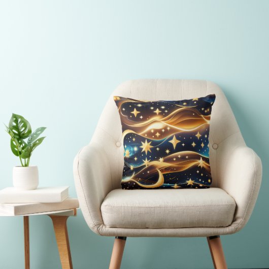 Throw Pillow – Amber Celestial Moon クッション (椅子)