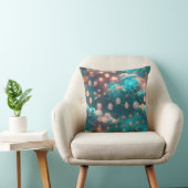 Throw Pillow - Aquamarine Diamond Celestial Moon クッション (椅子)