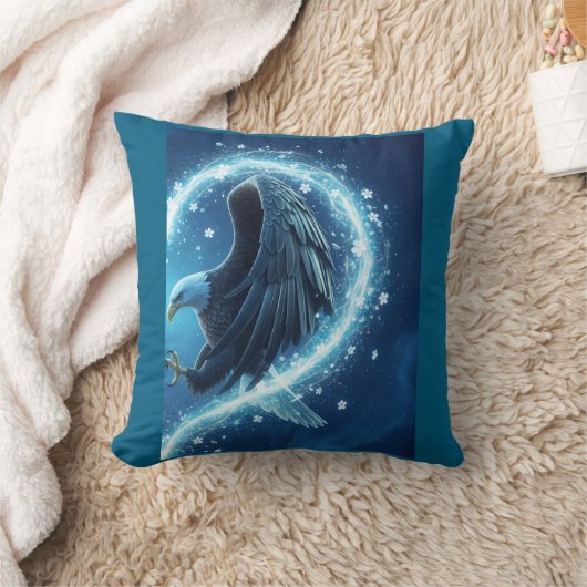 Throw Pillow Bald Eagle Heart - Forever and Ever クッション (ブランケット)