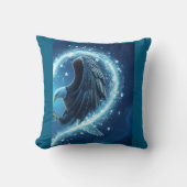 Throw Pillow Bald Eagle Heart - Forever and Ever クッション (正面)
