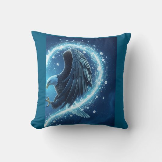 Throw Pillow Bald Eagle Heart - Forever and Ever クッション (正面)