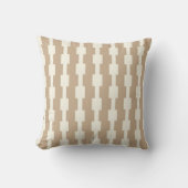 Throw Pillow Beige Stripe クッション (正面)