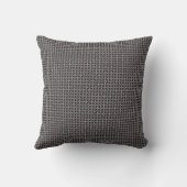 Throw pillow black and dark gray pattern クッション (裏面)