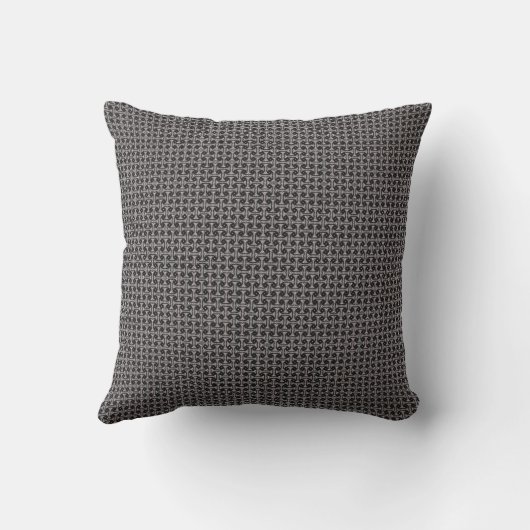 Throw pillow black and dark gray pattern クッション (裏面)