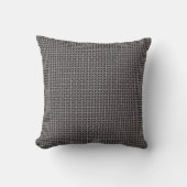 Throw pillow black and dark gray pattern クッション (正面)