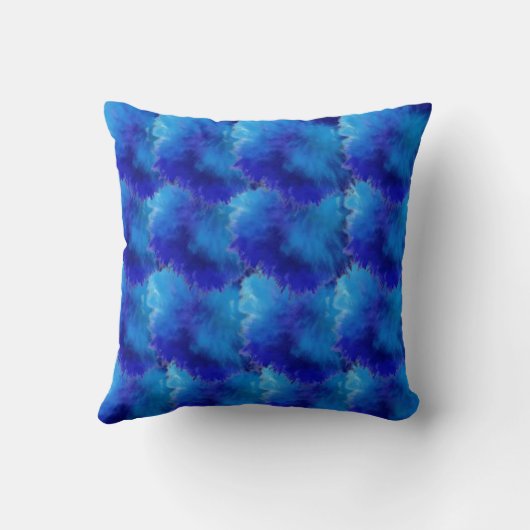 Throw Pillow Blue art クッション (裏面)