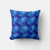 Throw Pillow Blue art クッション (正面)