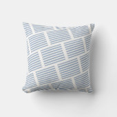 Throw Pillow Blue & White Stripe クッション (正面)