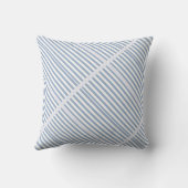 Throw Pillow Blue & White Stripe クッション (裏面)