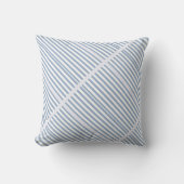 Throw Pillow Blue & White Stripe クッション (正面)