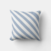 Throw Pillow Blue & White Stripe クッション (正面)