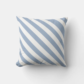 Throw Pillow Blue & White Stripe クッション