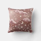Throw Pillow - Blush Pink Celestial Moon Phases クッション (裏面)