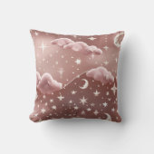 Throw Pillow - Blush Pink Celestial Moon Phases クッション (正面)