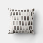 Throw Pillow Brown & White Stripe クッション (裏面)