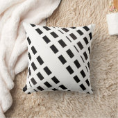 Throw Pillow Brown & White Stripe クッション (ブランケット)