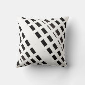 Throw Pillow Brown & White Stripe クッション (裏面)
