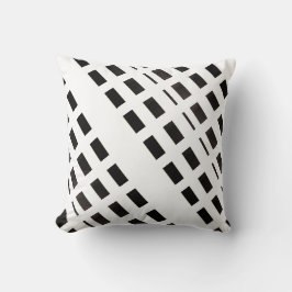 Throw Pillow Brown & White Stripe クッション