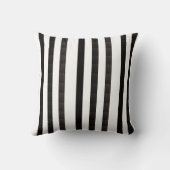 Throw Pillow Brown & White Stripe クッション (裏面)
