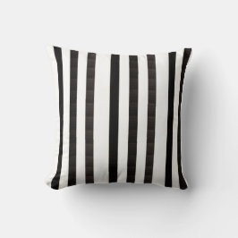 Throw Pillow Brown & White Stripe クッション