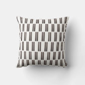 Throw Pillow Brown & White Stripe Double Square クッション (裏面)