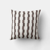 Throw Pillow Brown & White Stripe Square クッション (裏面)
