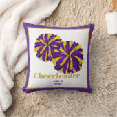 Throw Pillow Cheerleader Pom Poms personalized クッション (ブランケット)