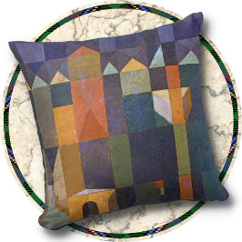 Throw Pillow - ''City of Towers'' - Paul Klee クッション